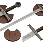 Rite Edge Medieval Sword / 38.5″ Overall Knight Templar Crusader Sword + Wall Display