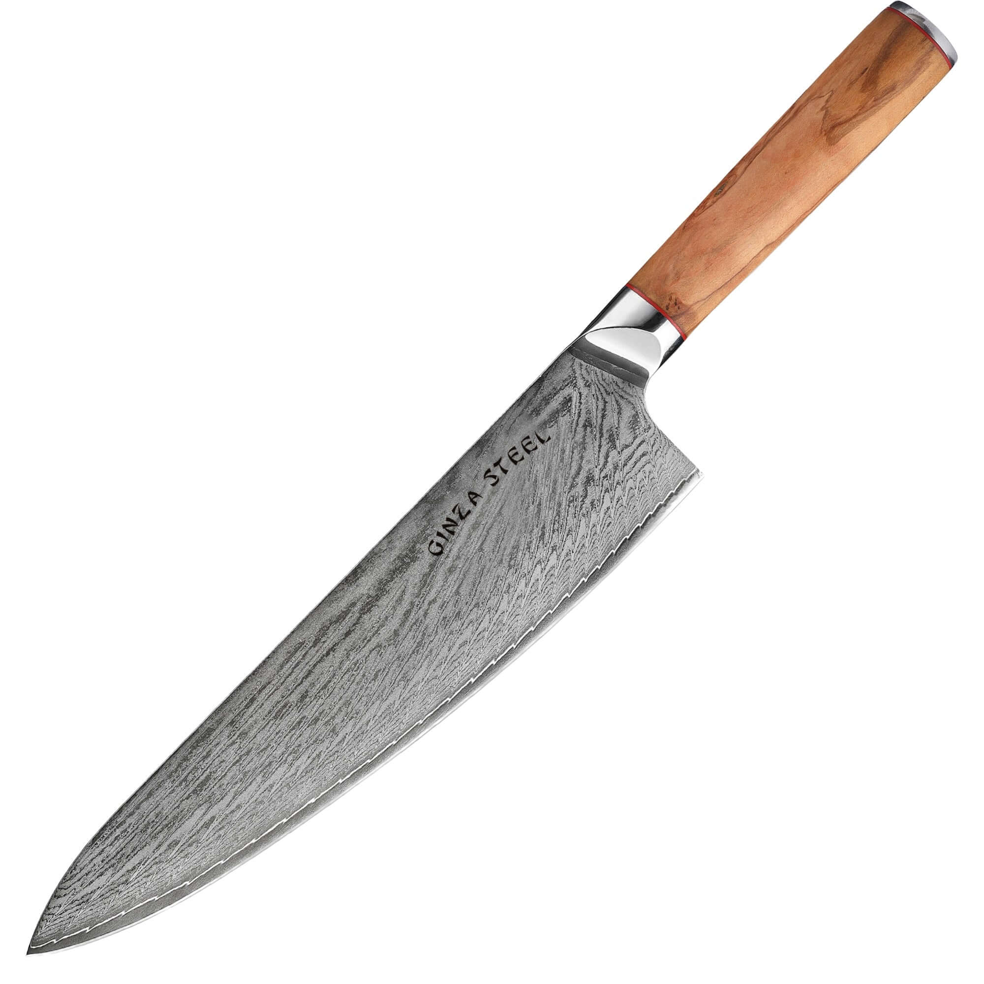 MIA 24 / Chef Knife 9" Damascus AUS10 Steel 67 Layer/Italian Olive Wood Handle
