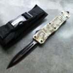 Atomic Out-The-Front Automatic Knife / Atomic OTF 3.75" Digital Camo Double Edge Blade