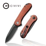 CIVIVI Elementum Flipper Knife Wood Handle (2.96″ D2 Blade) C907U